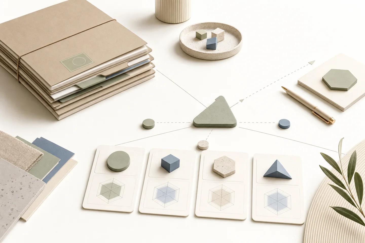 Verification objects on a white surface representing a deepfake detection API for KYC.