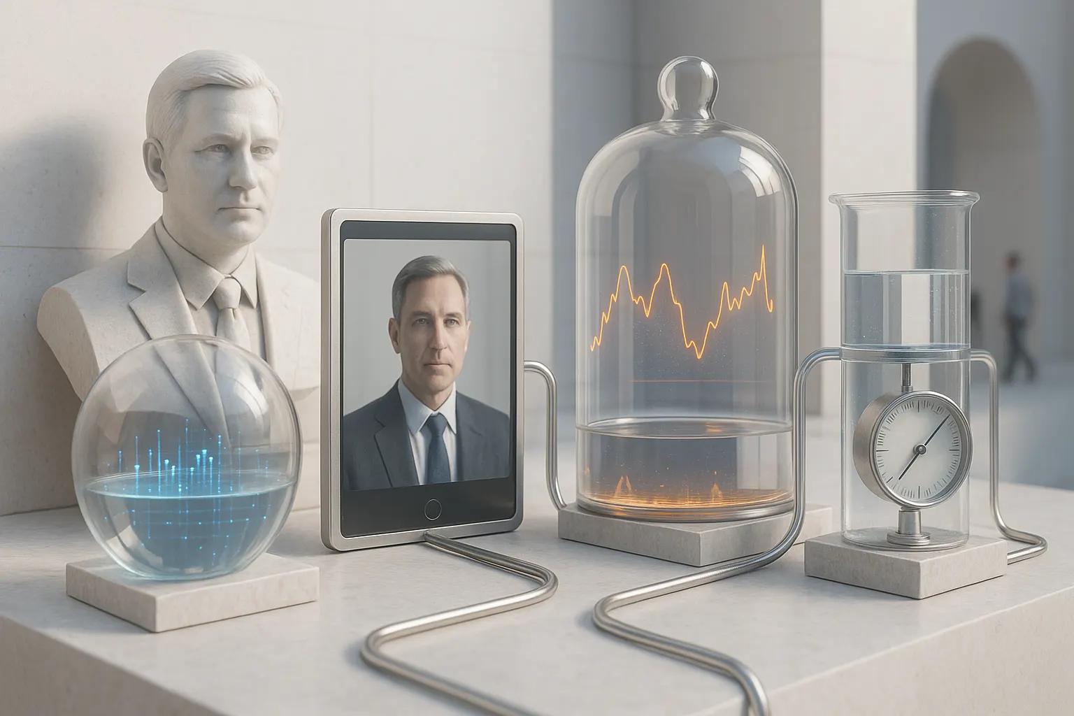 Conceptual 3D render illustrating Can Deepfakes Enable Insider Trading Schemes in Financial Markets?